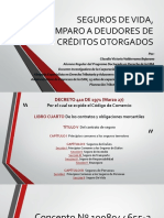 Seguros de Vida, Amparo A Deudores de Créditos Otorgados