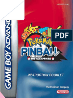 Manual GameBoyAdvance PokemonPinballRubyAndSapphire en de FR ES IT