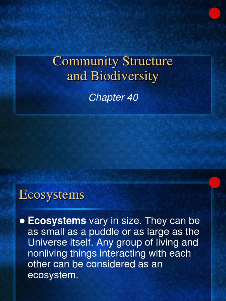 Community Structure and Biodiversity | PDF | Predation | Parasitism