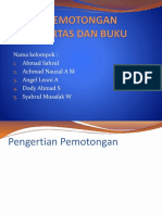 Pemotongan Kertas Dan Buku