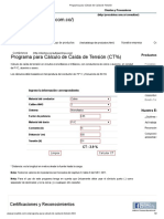 Programa para Cálculo de Caída de Tensión