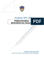 Silabus Pemrograman Berorientasi Objek PDF