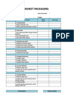 Checksheet Packaging