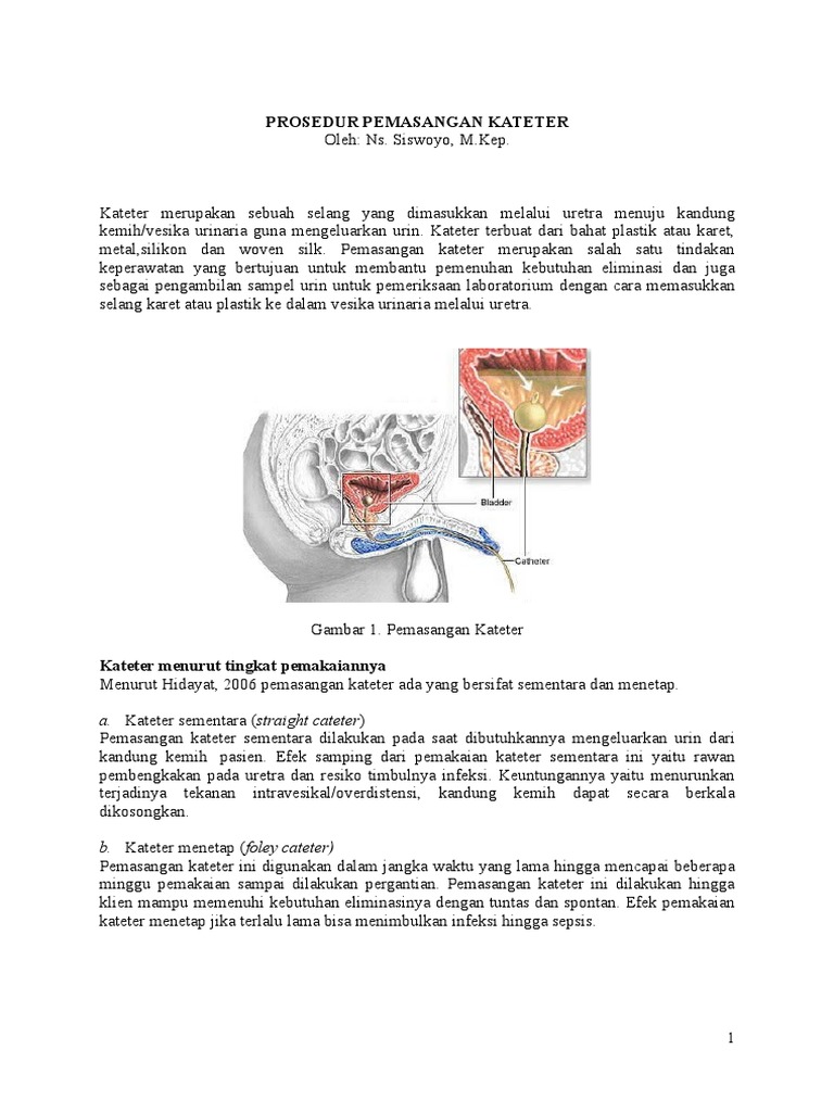 Prosedur Pemasangan Kateter Medis | PDF