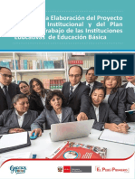 Guía Para La Elaboración Del Proyecto Educativo Institucional y Del Plan Anual de Trabajo de Las Instituciones Educativas de Educación Básica-2