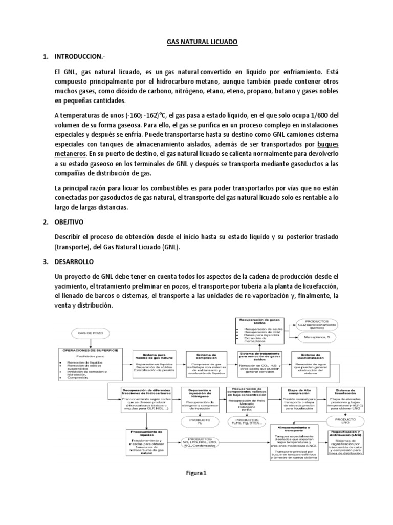 Procesos de obtención y transporte del Gas Natural Licuado | PDF | Gas ...
