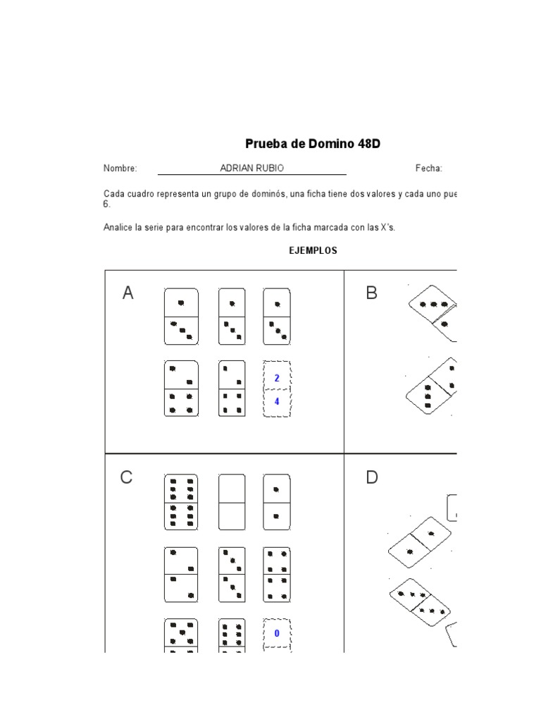 Resultados Prueba Dominó D48 | PDF | Ajedrez | Deportes