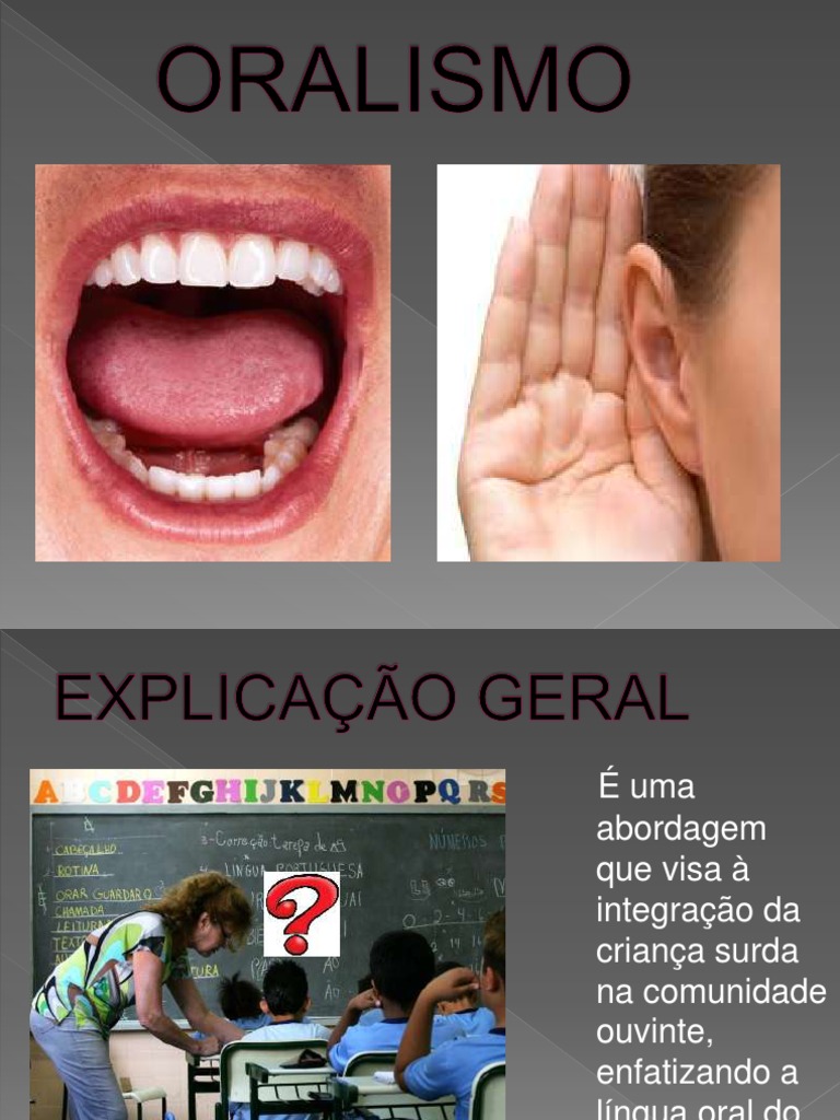 Oralismo | PDF | Perda de Audição | Comunicação humana