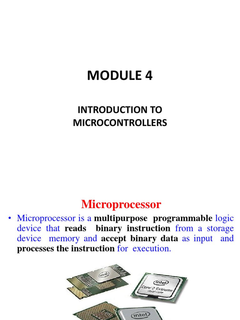 Introduction To Microcontrollers | PDF | Random Access Memory | Read ...