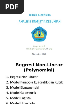 Regresi Non Linear Pdf