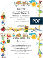 Diploma de Honor Dibujos PDF