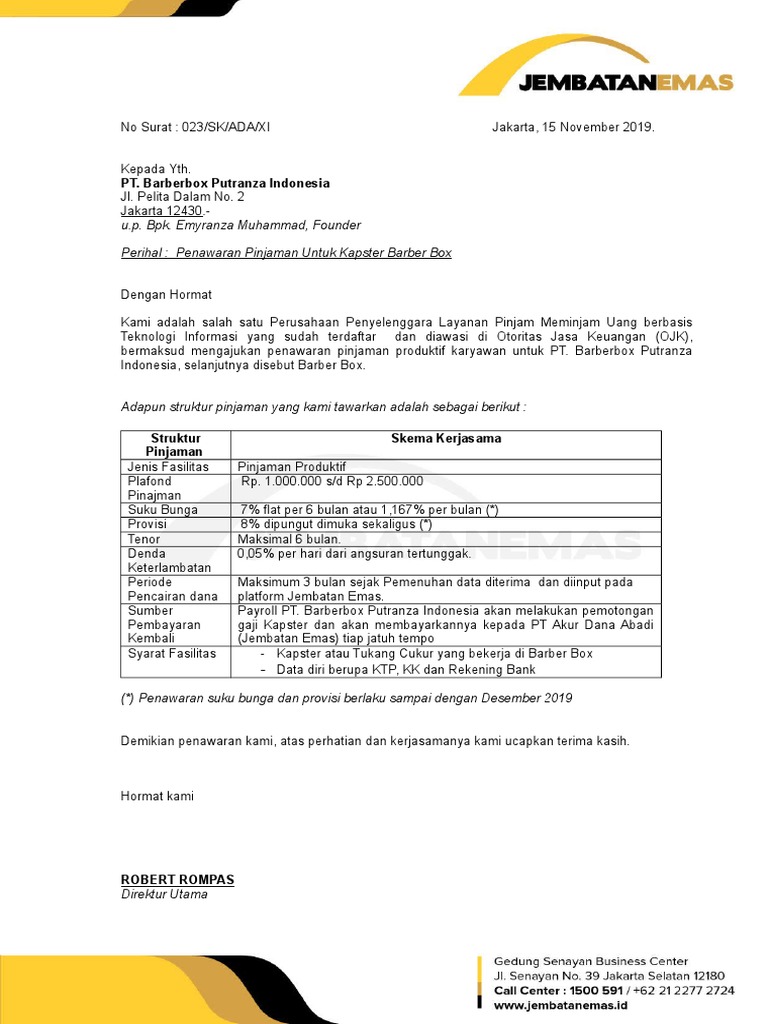 Offering Letter Bbox PDF