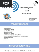 Security Issues in RFID