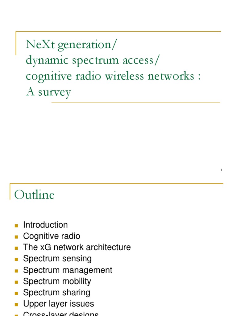 Cognitive Radio and Dynamic Spectrum Access | PDF | Cognitive Radio ...