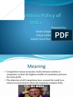 Competition Policy of India