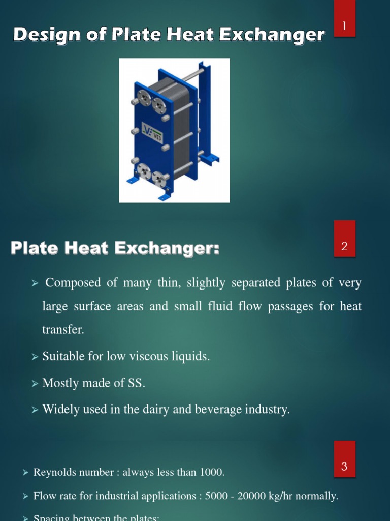 Plate Heat Exchanger Design Guide | PDF | Fluid Dynamics | Reynolds Number