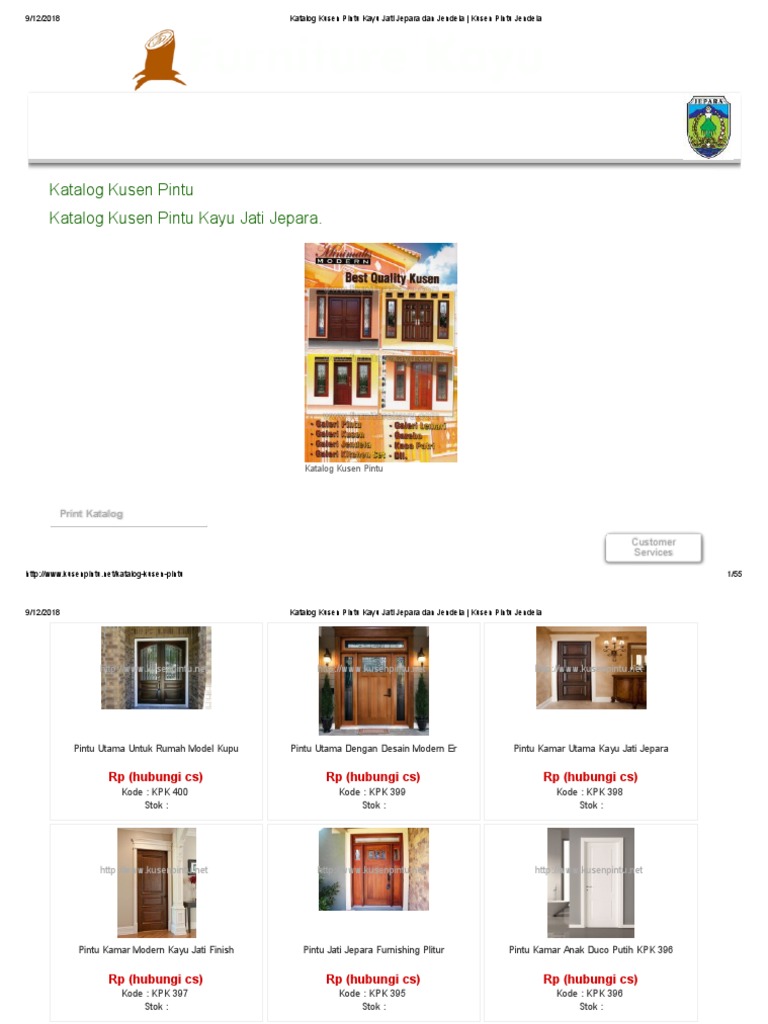 Katalog Kusen Pintu Kayu Jati Jepara Dan Jendela Kusen Pintu Jendela