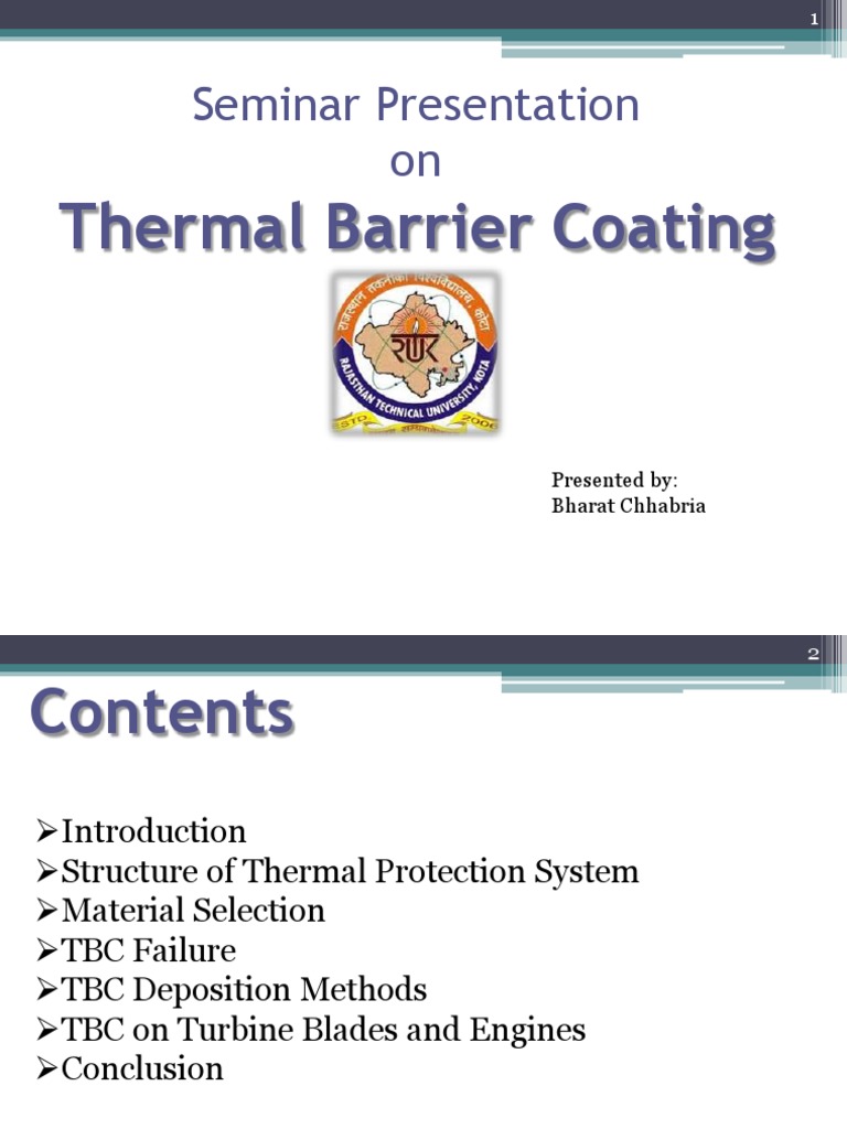Overview of Thermal Barrier Coatings | PDF | Chemical Substances ...