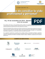 Programa Conferencia El Desafío de Conciliar la vida profesional y personal