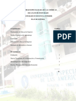 Plan de Estudio Postgrado en Docencia Superior PDF