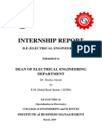 Abdul Basit Internship Report On EBRAHIM TEXTILE MILLS On ELECTRICAL ENGINEERING