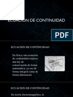 Ecuacion de Continuidad