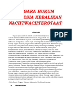 Negara Hukum Indonesia Kebalikan Nachtwachterstaat