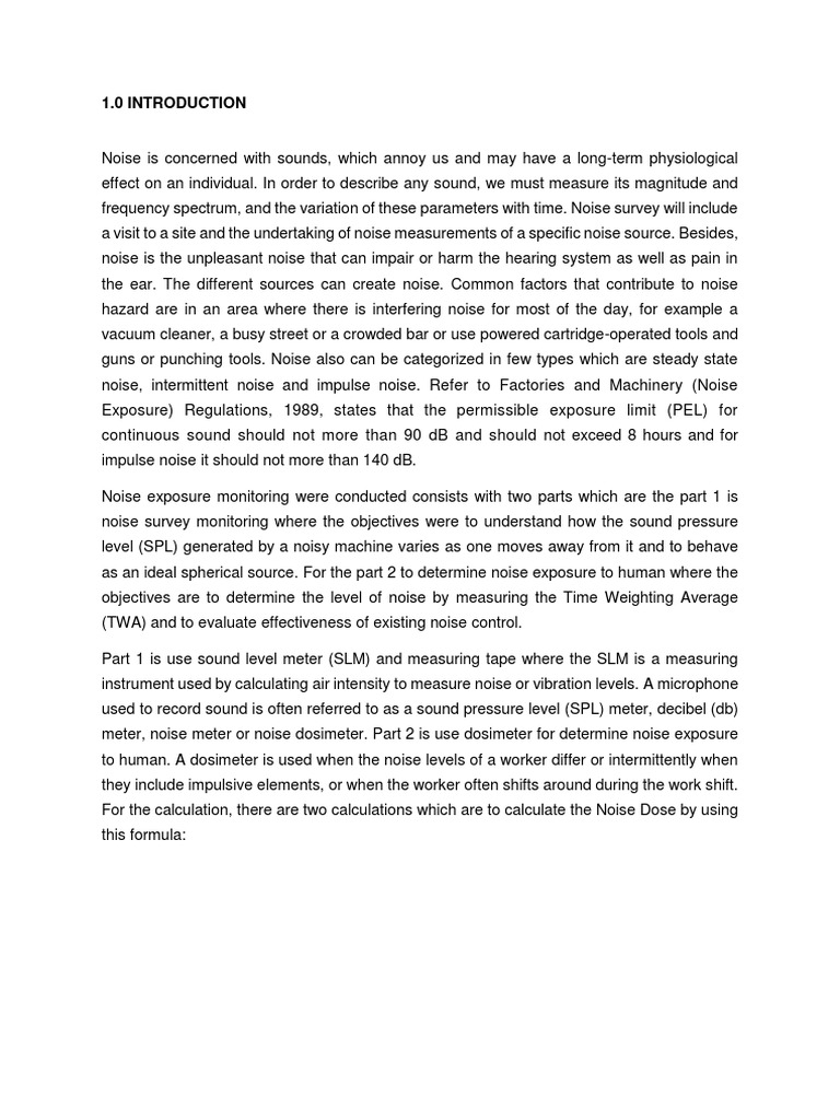 INTRODUCTION Noise | PDF | Noise | Sound