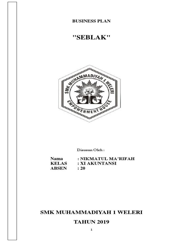 Rencana Bisnis Usaha Seblak | PDF