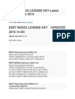 ESET NOD32 LICENSE KEY Latest Key Update