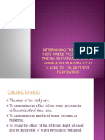 Determining The Effect of Pore Water Pressure Using