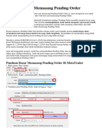 4 Kunci Sukses Memasang Pending Order
