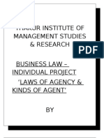 Laws of Agency & Kinds of Agents (Shruti)