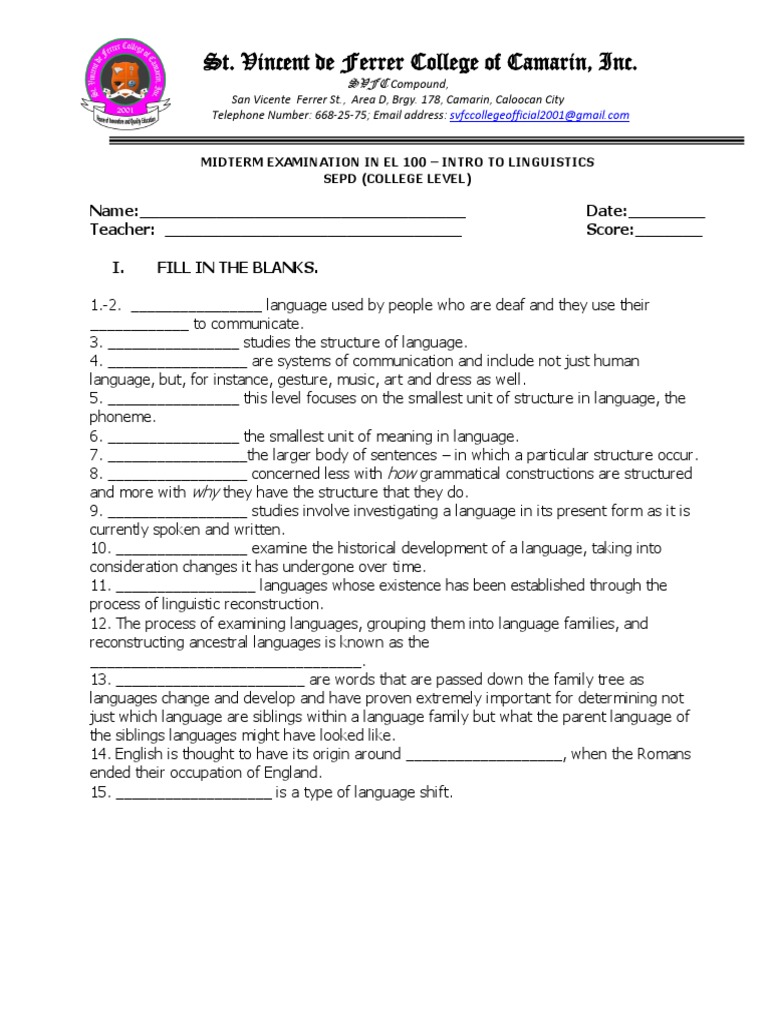 Linguistics test 1 picture