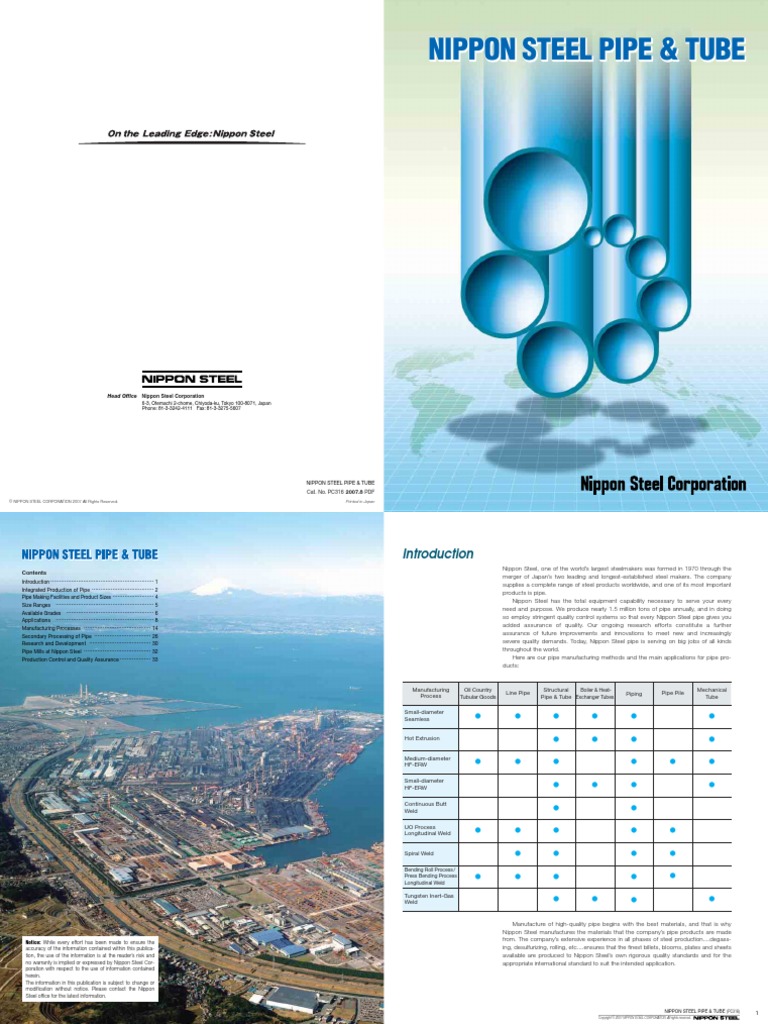 Nippon Steel Catalog PDF | PDF | Pipe (Fluid Conveyance) | Stainless Steel