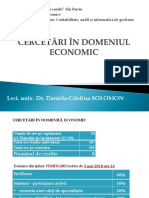Cercetari in Domeniul Economic