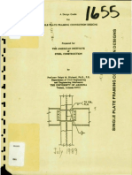 Single Plate Framing Connection Design PDF