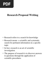 How To Write A Research Proposal in General