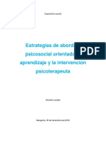 2 Estrategias de Abordaje Psicosocial Orientado Al Aprendizaje y La Intervención Psicoterapeuta