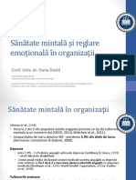 1 - Sanatate Mintala Si Reglare Emotionala in Organizatii - 2018