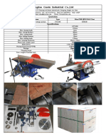 Combination Woodworking Machine Quotation PDF