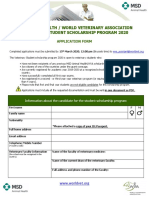 MSD Wva Scolarship 2020 - Application Form English