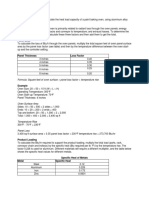 Calculate heat load of paint baking oven