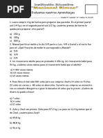 Evaluacion de Matemática Octubre