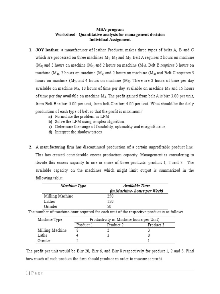 Quantitative Analysis for Management Decisions | PDF | Mathematical ...