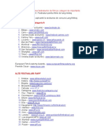 Clasificarea Festivalurilor de Film Pe Categorii de Importanta PDF