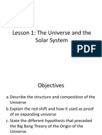 Earth Science Lesson on Universe Structure and Origins