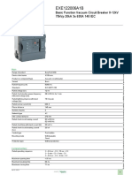 Product data sheet for EasyPact EXE122006A1B Vacuum Circuit Breaker