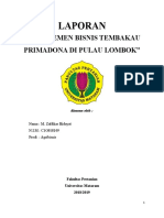 Laporan Manajemen Bisnis Primadona Tembakau Di Lombok