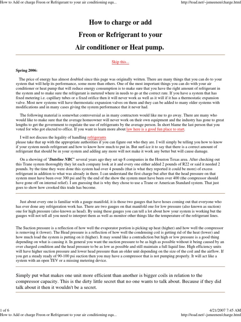 How To Add or Charge Freon or Refrigerant To Your Air Conditioner or